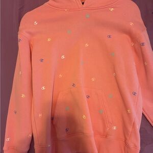 Champion Women's Coral Hoodie with Multicolor Accents
